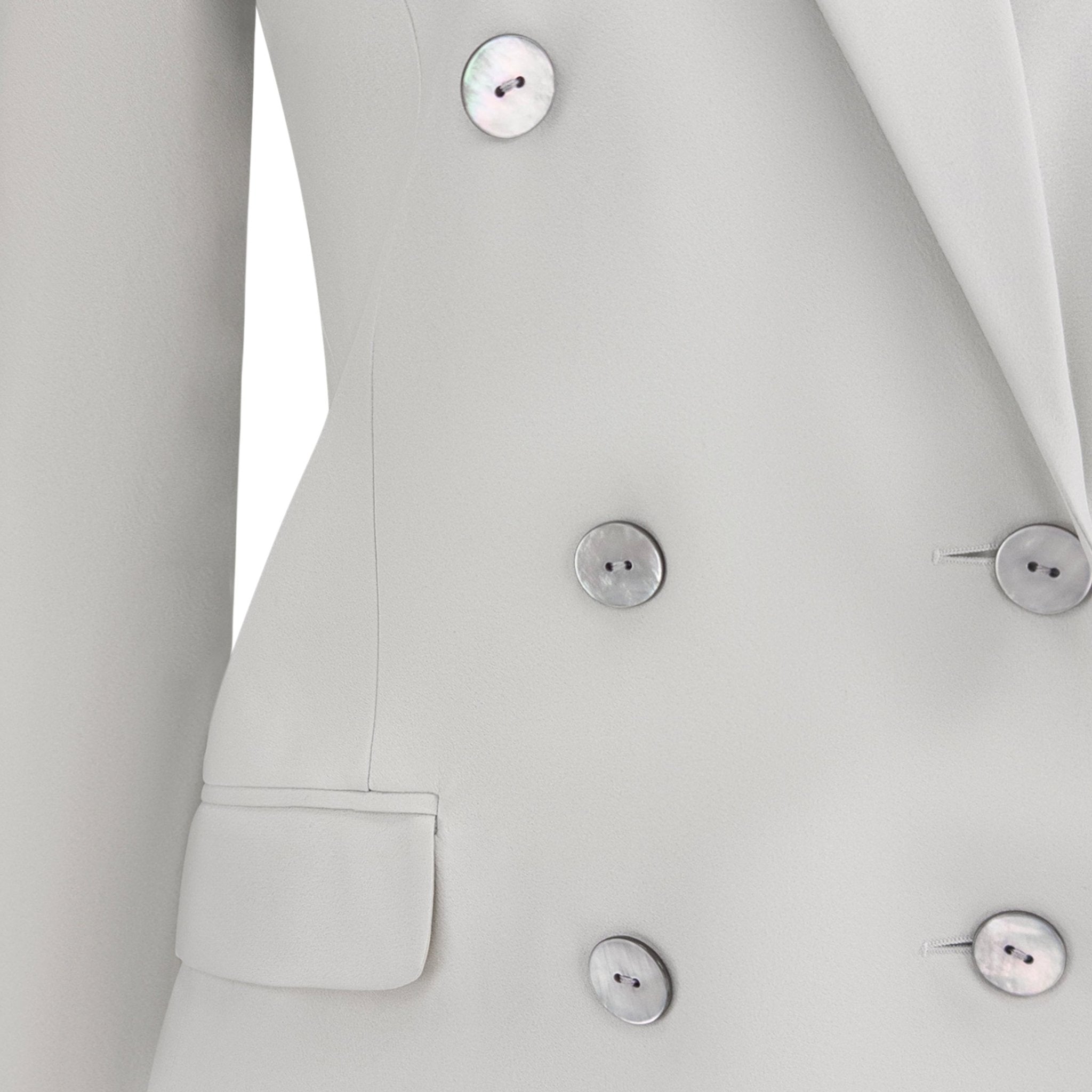 F/W 1994 John Galliano Runway Iceberg Blue Satin Double Breasted Oversized Suit - RealList