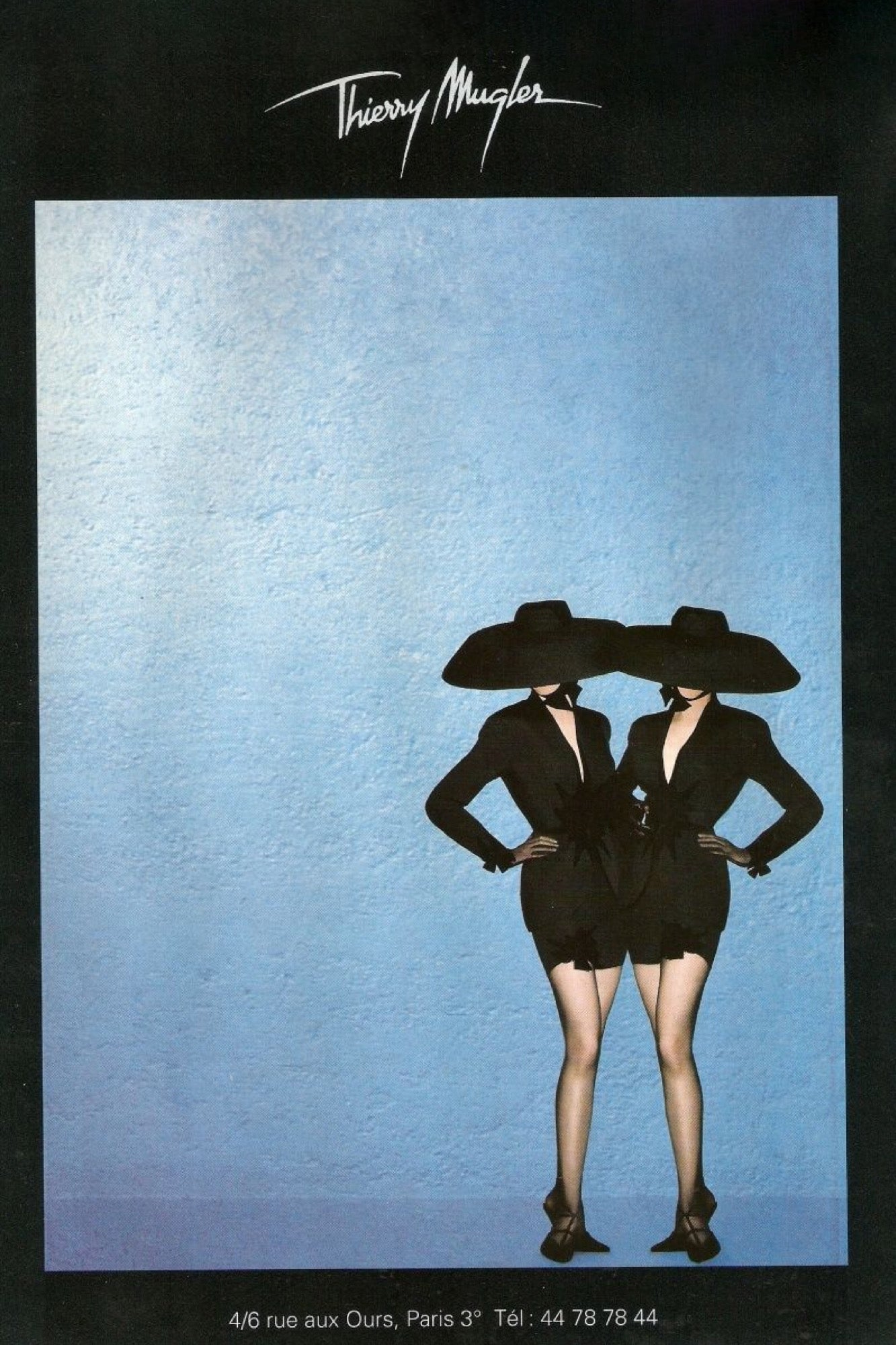 F/W 1994 Thierry Mugler Runway Documented Abstract Velvet Bow Skirt Suit - RealList