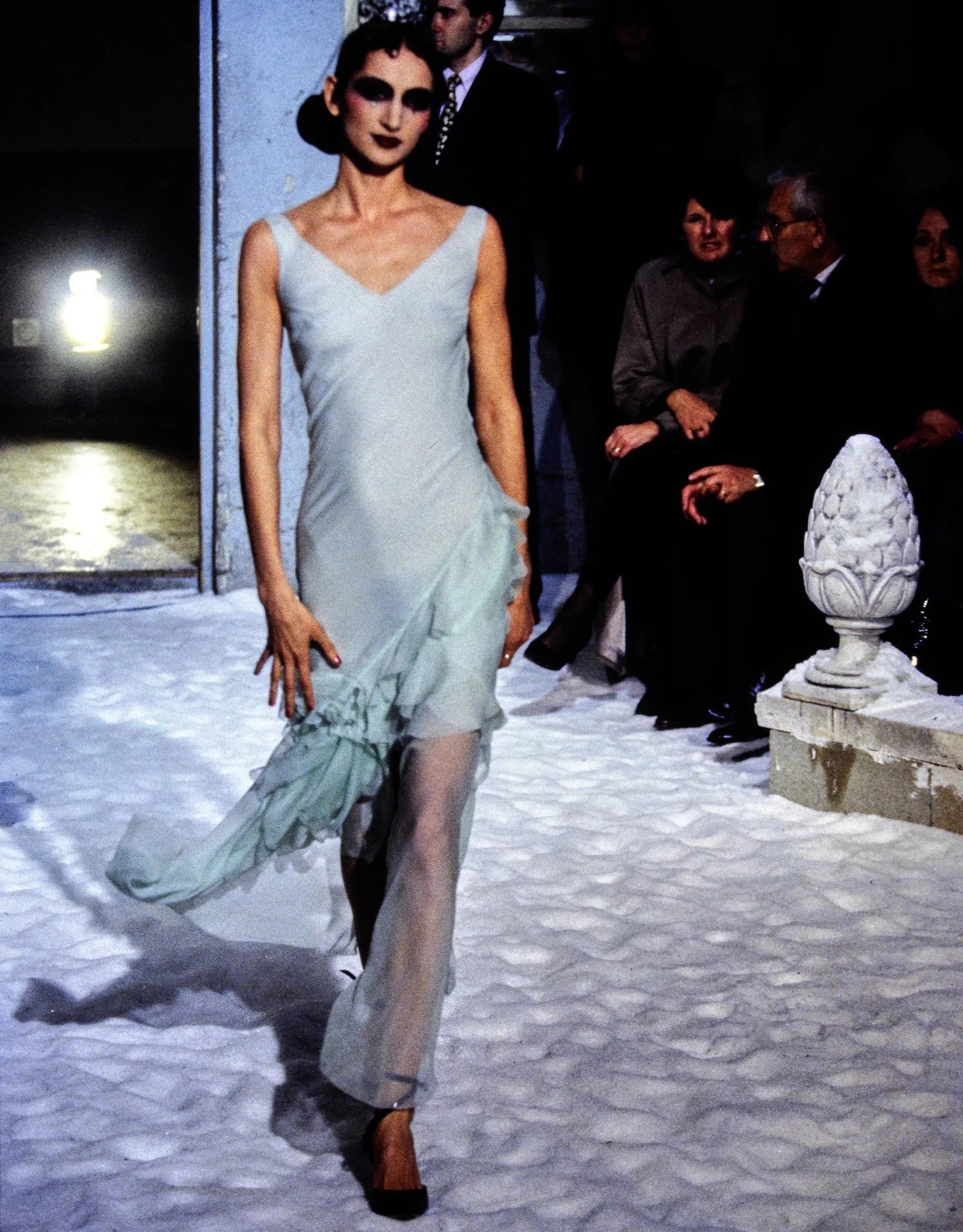 F/W 1995 John Galliano 'Dolores' Runway Black Silk Muslin Backless Moth Dress - RealList