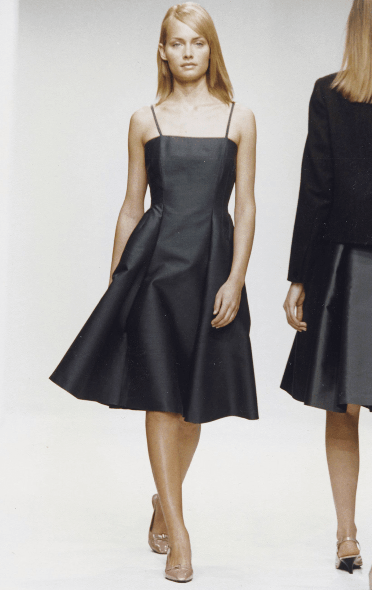 F/W 1995 Prada Runway Charcoal Grey Flared Knee - Length Dress - RealList