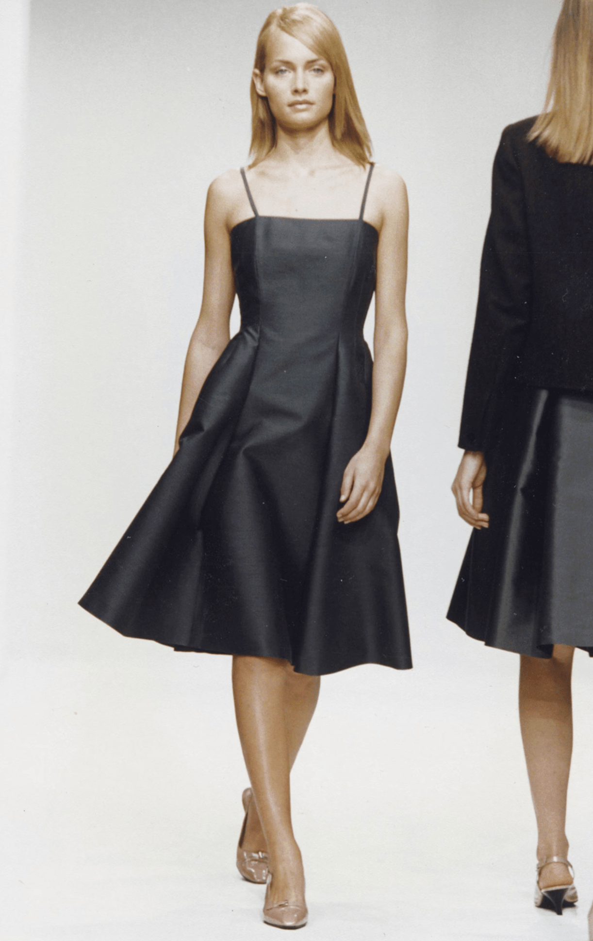 F/W 1995 Prada Runway Charcoal Grey Flared Knee - Length Dress - RealList