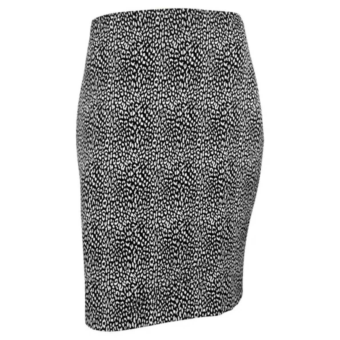 F/W 1996 Gianni Versace Couture Black White Cheetah Print Pencil Skirt - RealList