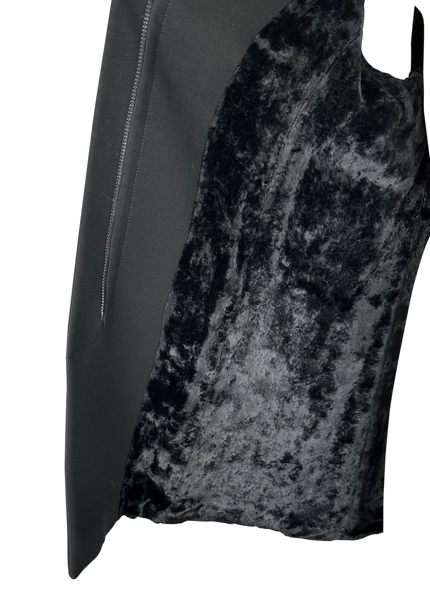 F/W 1996 Gucci by Tom Ford Black Wool Faux Fur Lined Coat - RealList