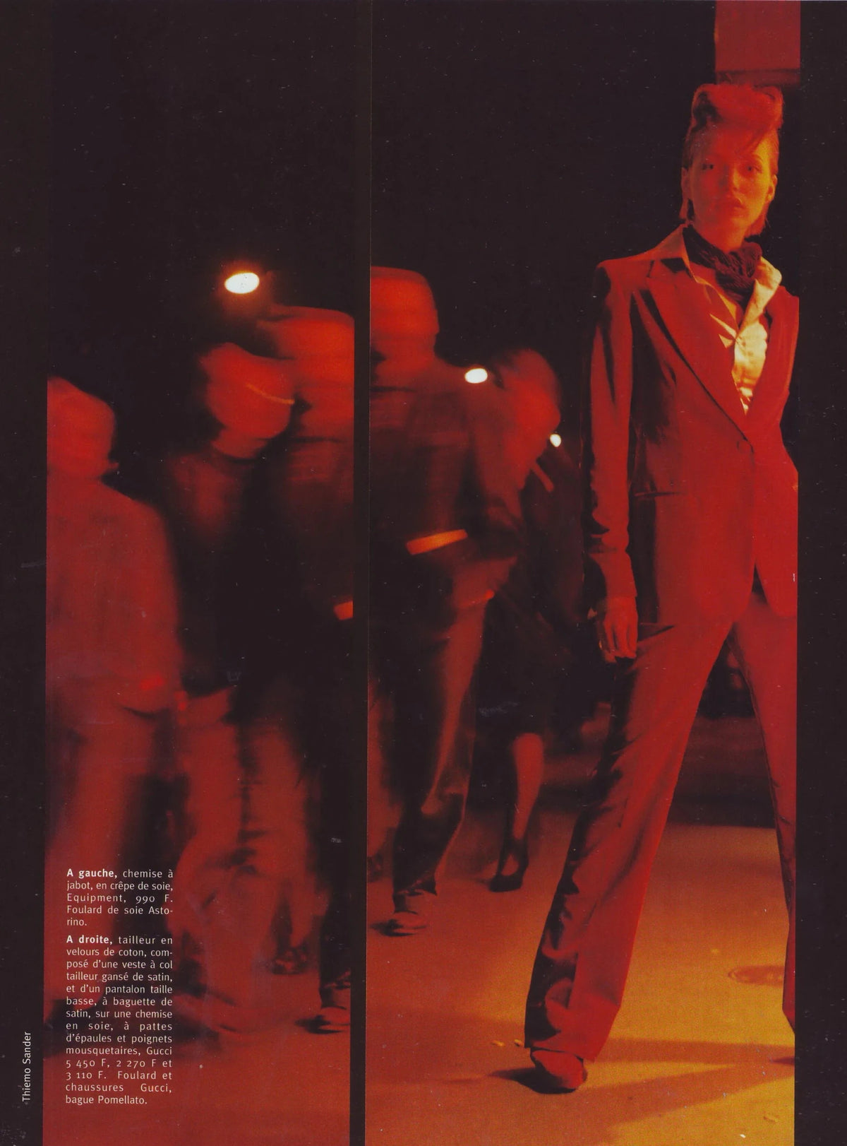 F/W 1996 Gucci by Tom Ford Famous Runway Red Cotton Velvet Satin Trim Tuxedo Suit - RealList