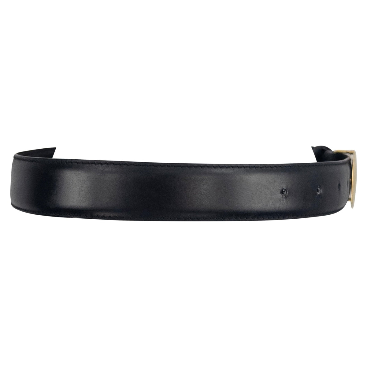 F/W 1996 Gucci by Tom Ford G Buckle Small Gold Logo Buckle Black Leather Belt - RealList