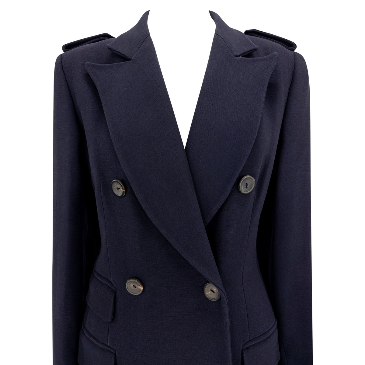 F/W 1996 Gucci by Tom Ford Kate Moss Runway Navy Oversized Double Breasted Coat - RealList