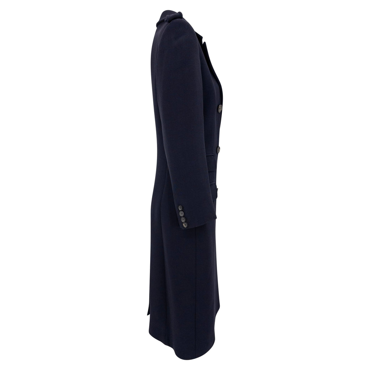 F/W 1996 Gucci by Tom Ford Kate Moss Runway Navy Oversized Double Breasted Coat - RealList