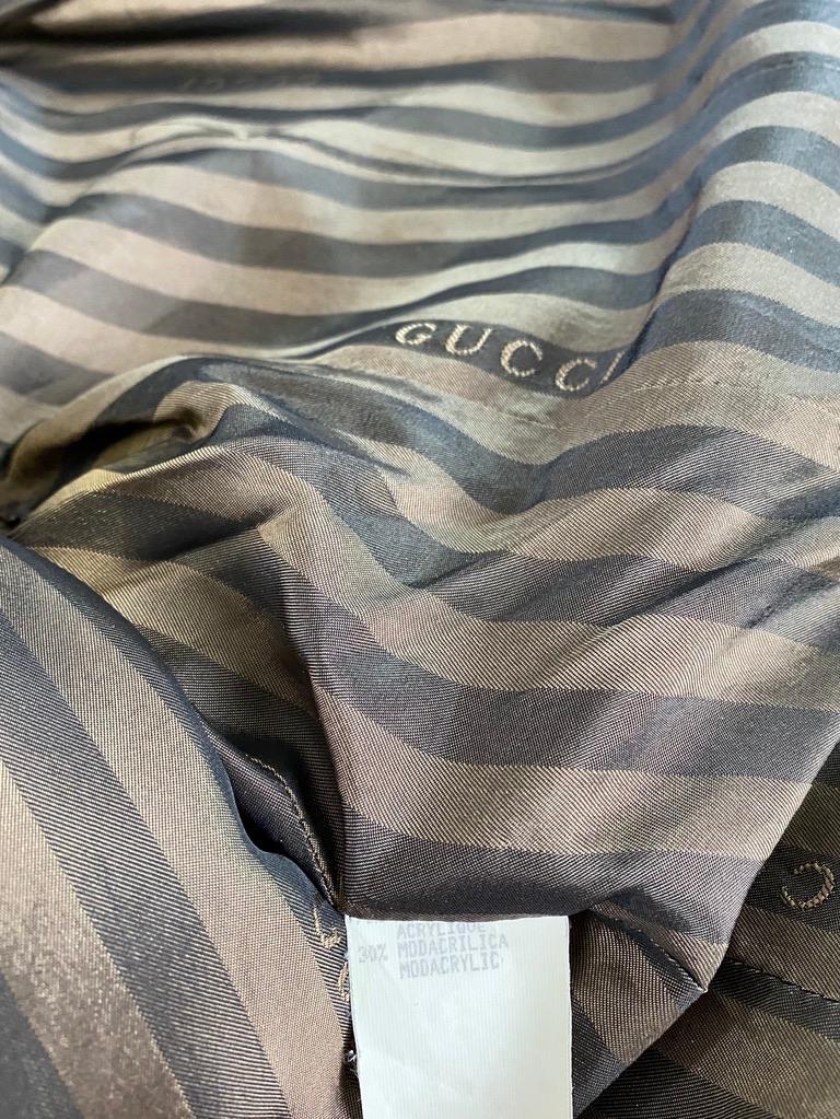 F/W 1996 Gucci by Tom Ford Runway Kate Moss Brown Faux Fur Cropped Jacket - RealList