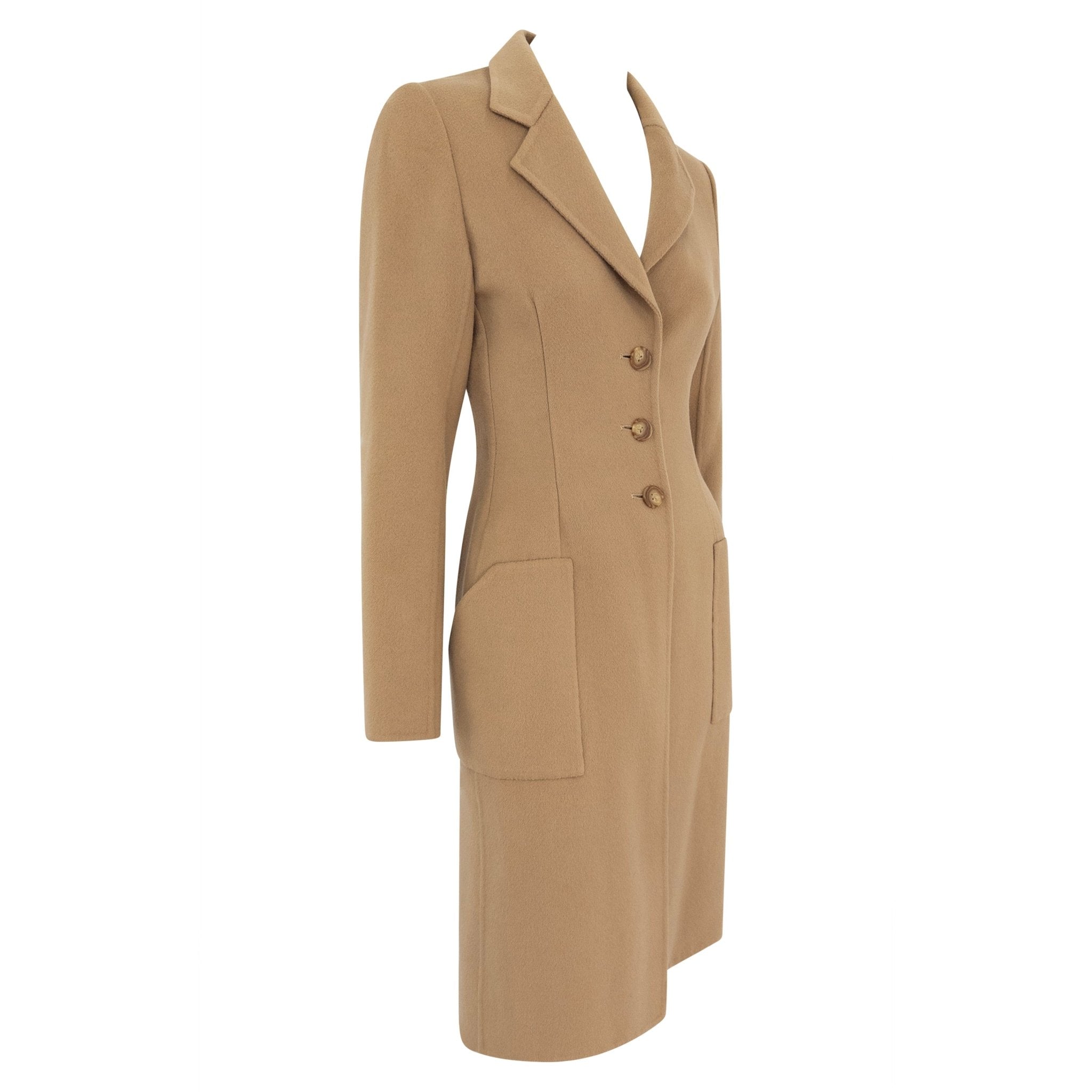 F/W 1997 Bill Blass Runway Camel Tone Lightweight Coat - RealList