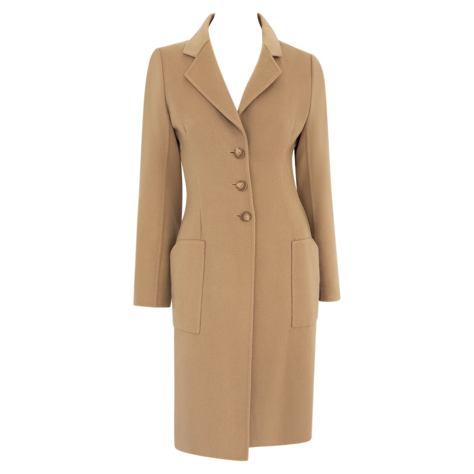 F/W 1997 Bill Blass Runway Camel Tone Lightweight Coat - RealList