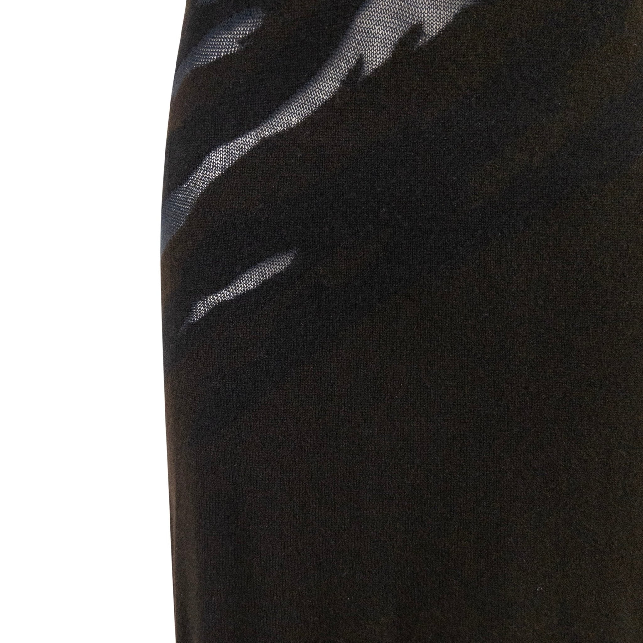 F/W 1997 Donna Karan Runway Brown Cashmere Sheer Panel Sleeveless Knit Dress - RealList