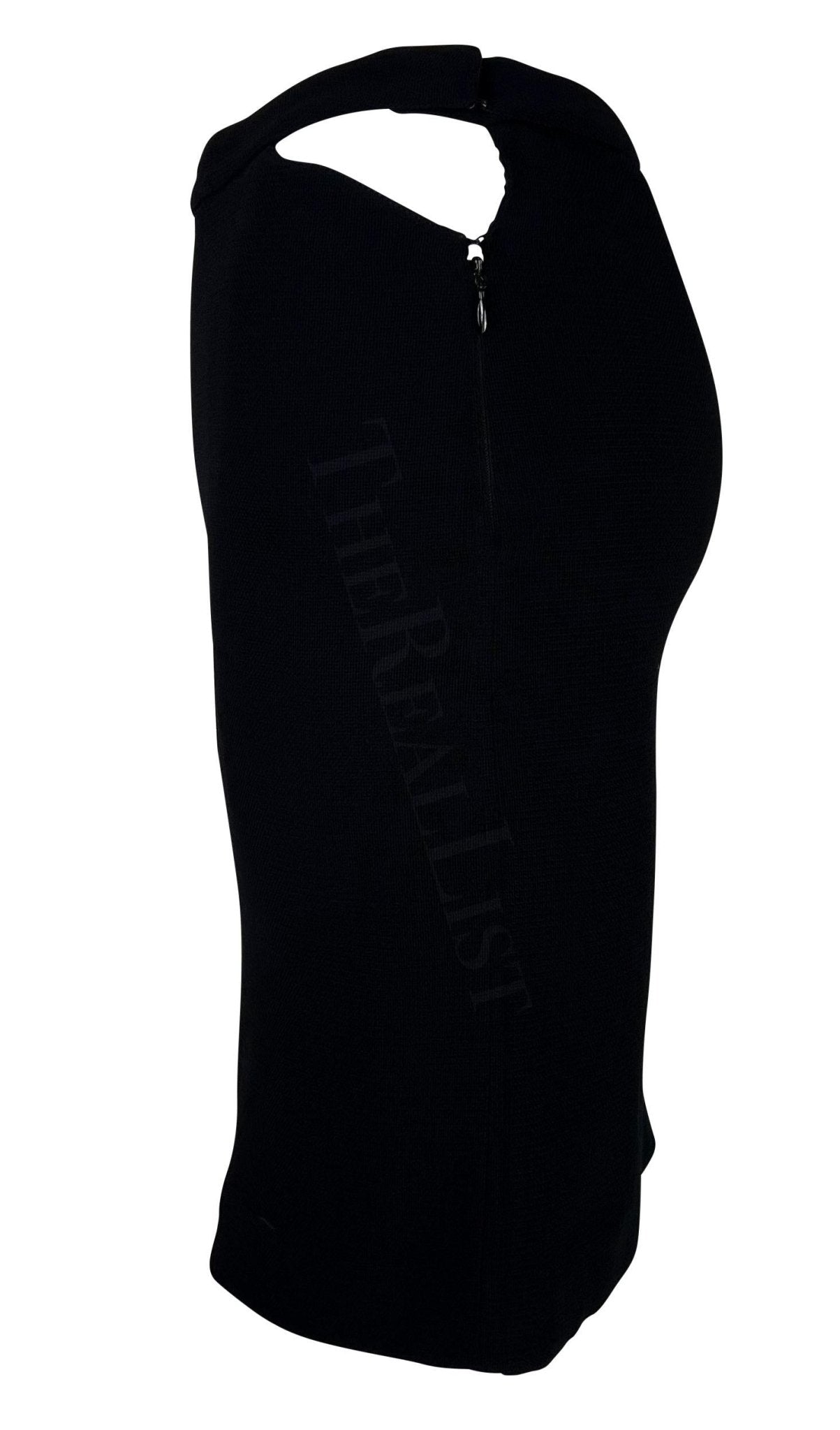 F/W 1997 Gianni Versace Runway Black Hip Cut Out Skirt - RealList