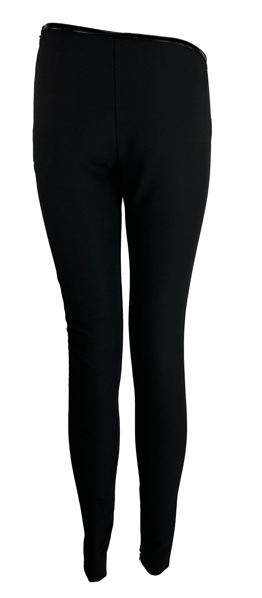 F/W 1997 Gucci by Tom Ford Runway Black Square 'G' Buckle Patent Stretch Pants - RealList