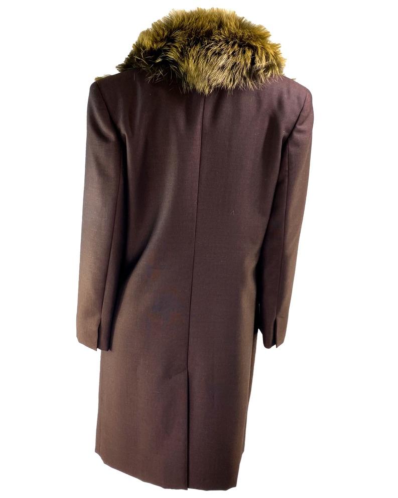 F/W 1997 Gucci by Tom Ford Wool Mohair Coat with Green Fur Trim Runway - RealList