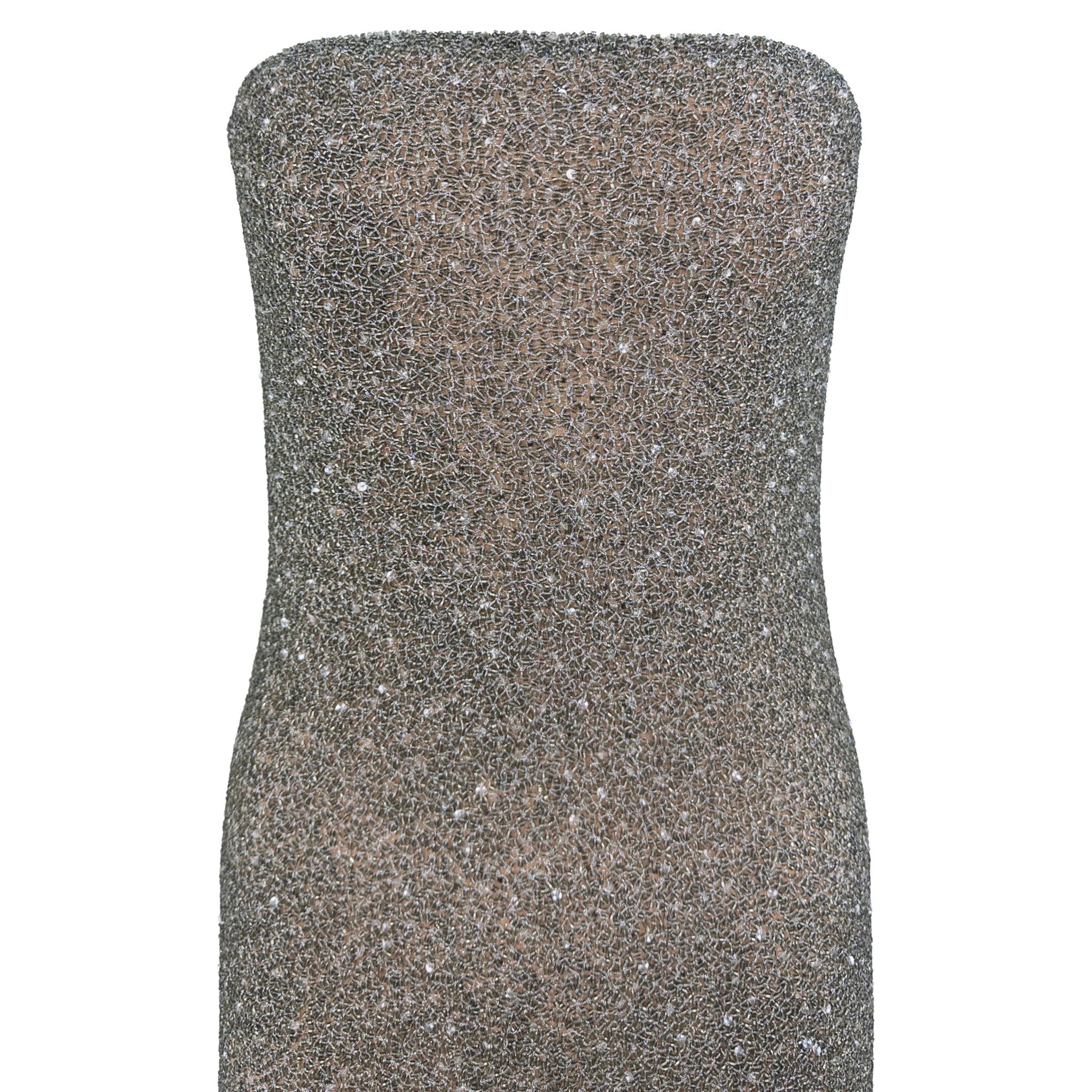 F/W 1997 Halston Runway Silver Heavily Beaded Strap Gown Opera Coat Set - RealList