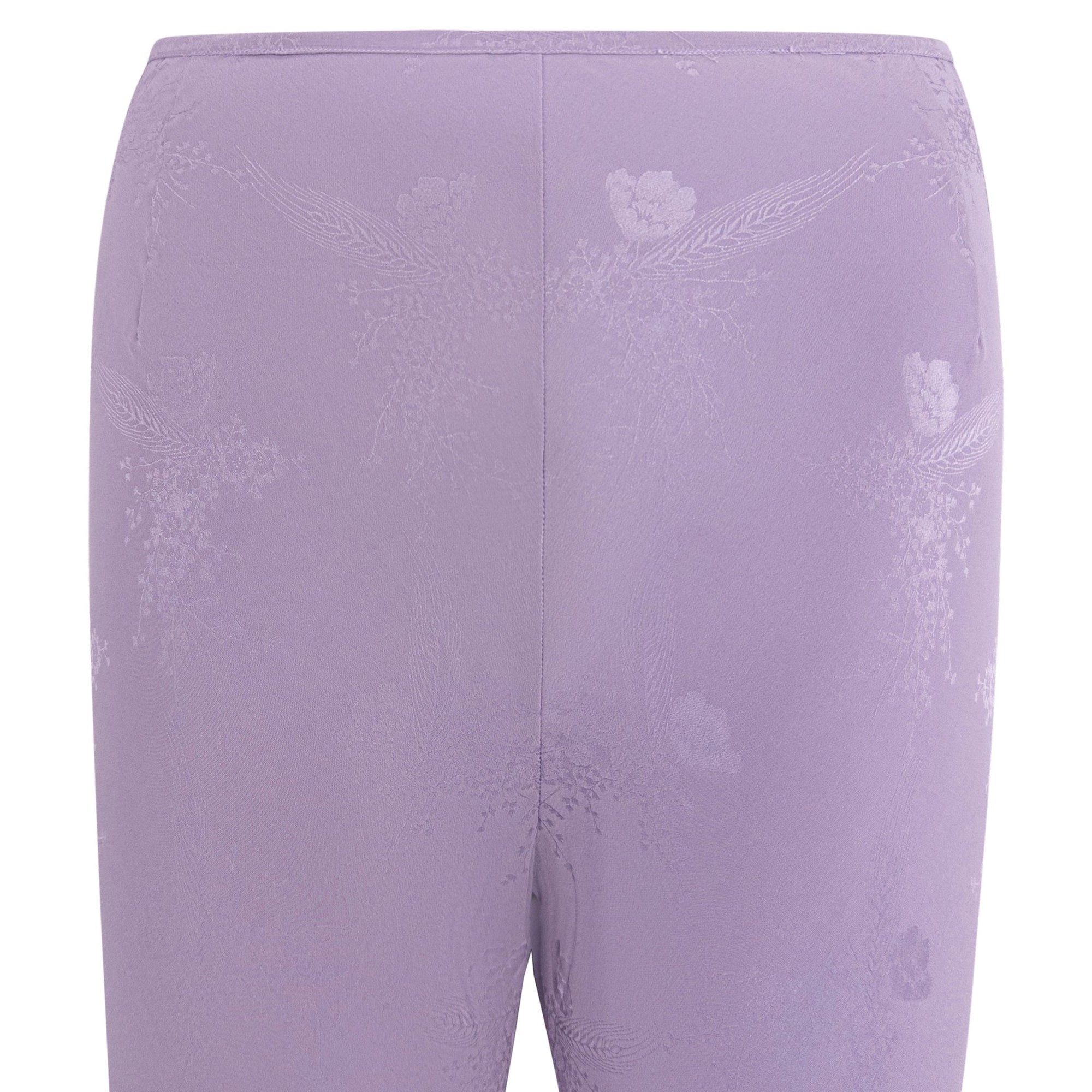 F/W 1998 Christian Dior by John Galliano Lavender Silk Lace Trim Pants - RealList