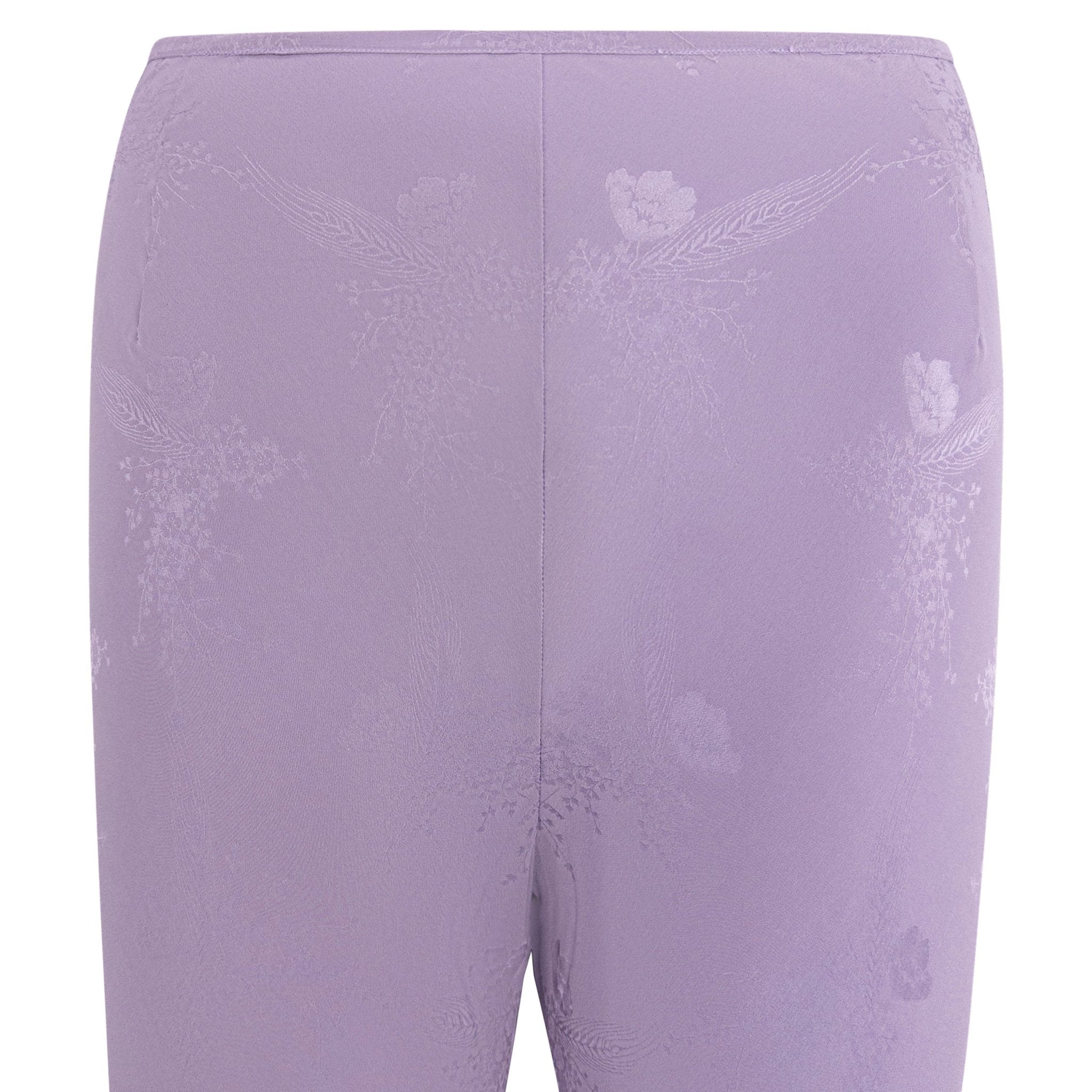F/W 1998 Christian Dior by John Galliano Lavender Silk Lace Trim Pants - RealList