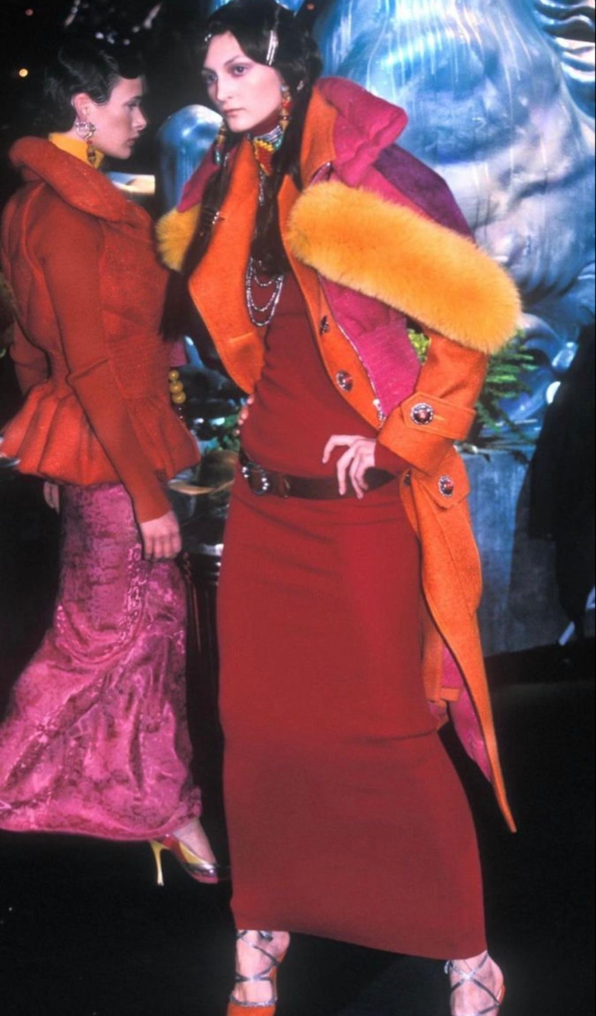 F/W 1998 Christian Dior by John Galliano Pink Tweed Cinched Gilet Jacket - RealList