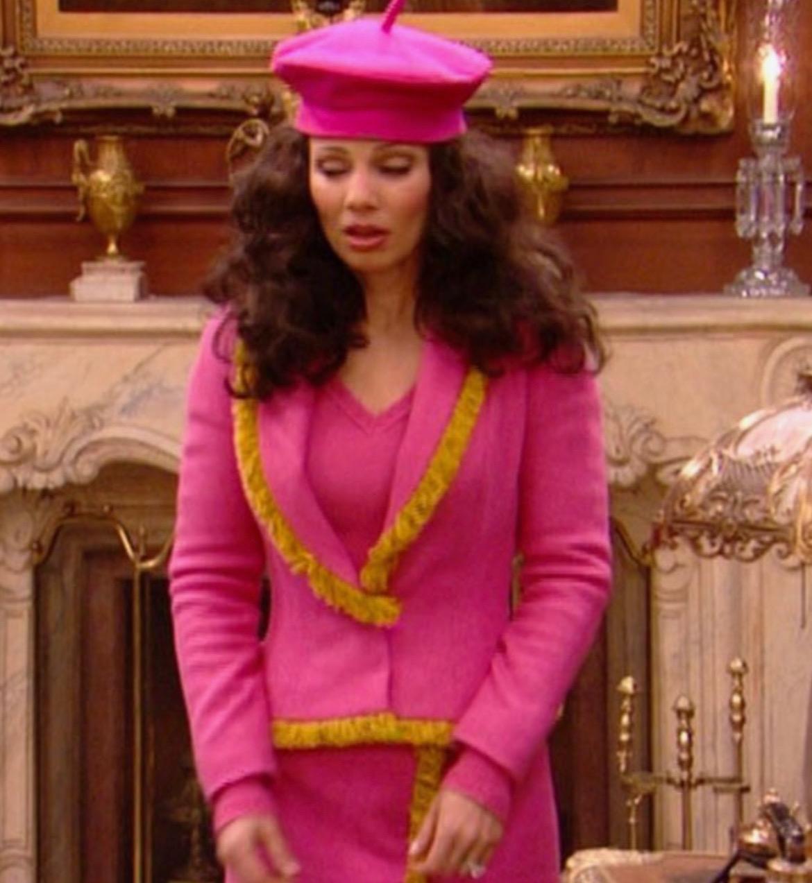 F/W 1998 Christian Dior by John Galliano Pink Wool Blazer Yellow Fringe - RealList