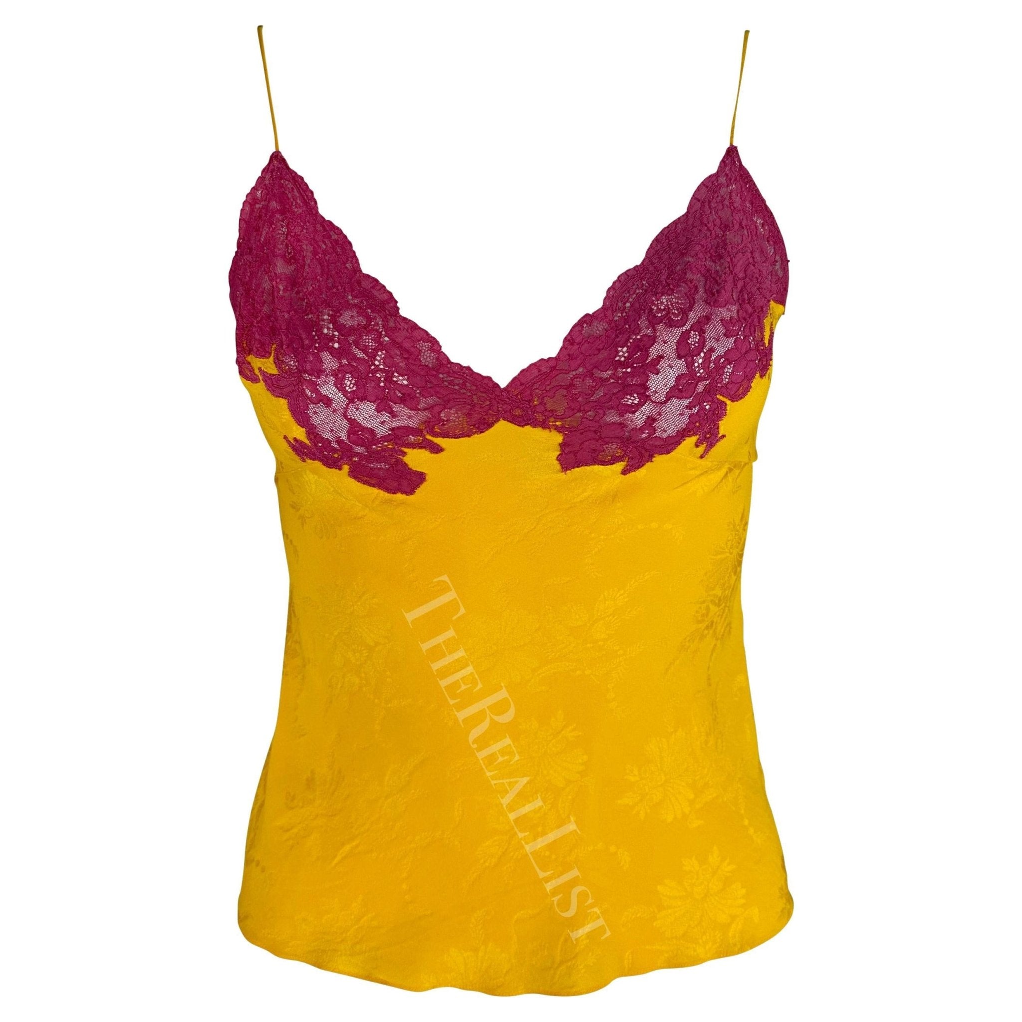 F/W 1998 Christian Dior by John Galliano Pink Yellow Lace 3 - Piece Skirt Suit - RealList