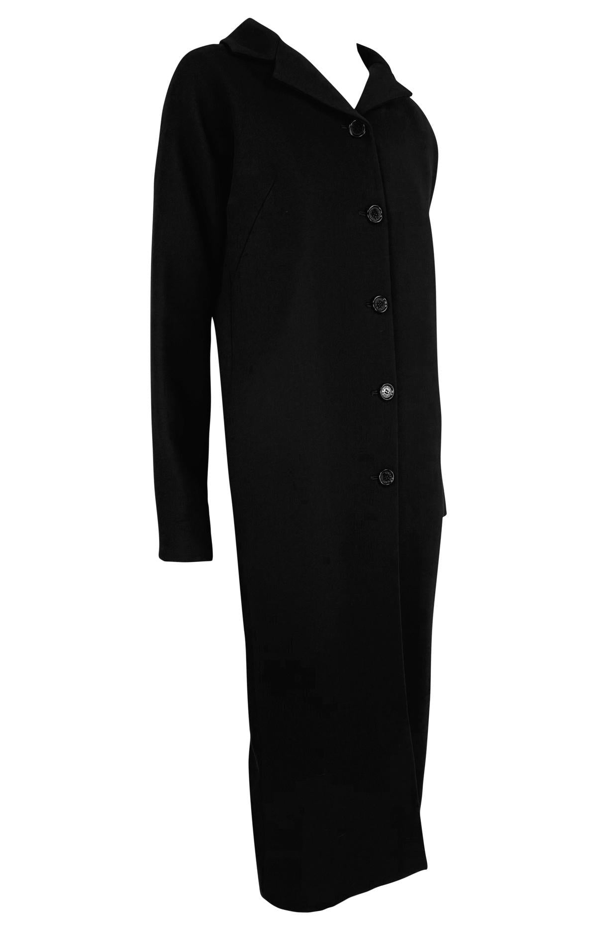 F/W 1998 Dolce & Gabbana Runway Oversized Black Wool Over Coat - RealList