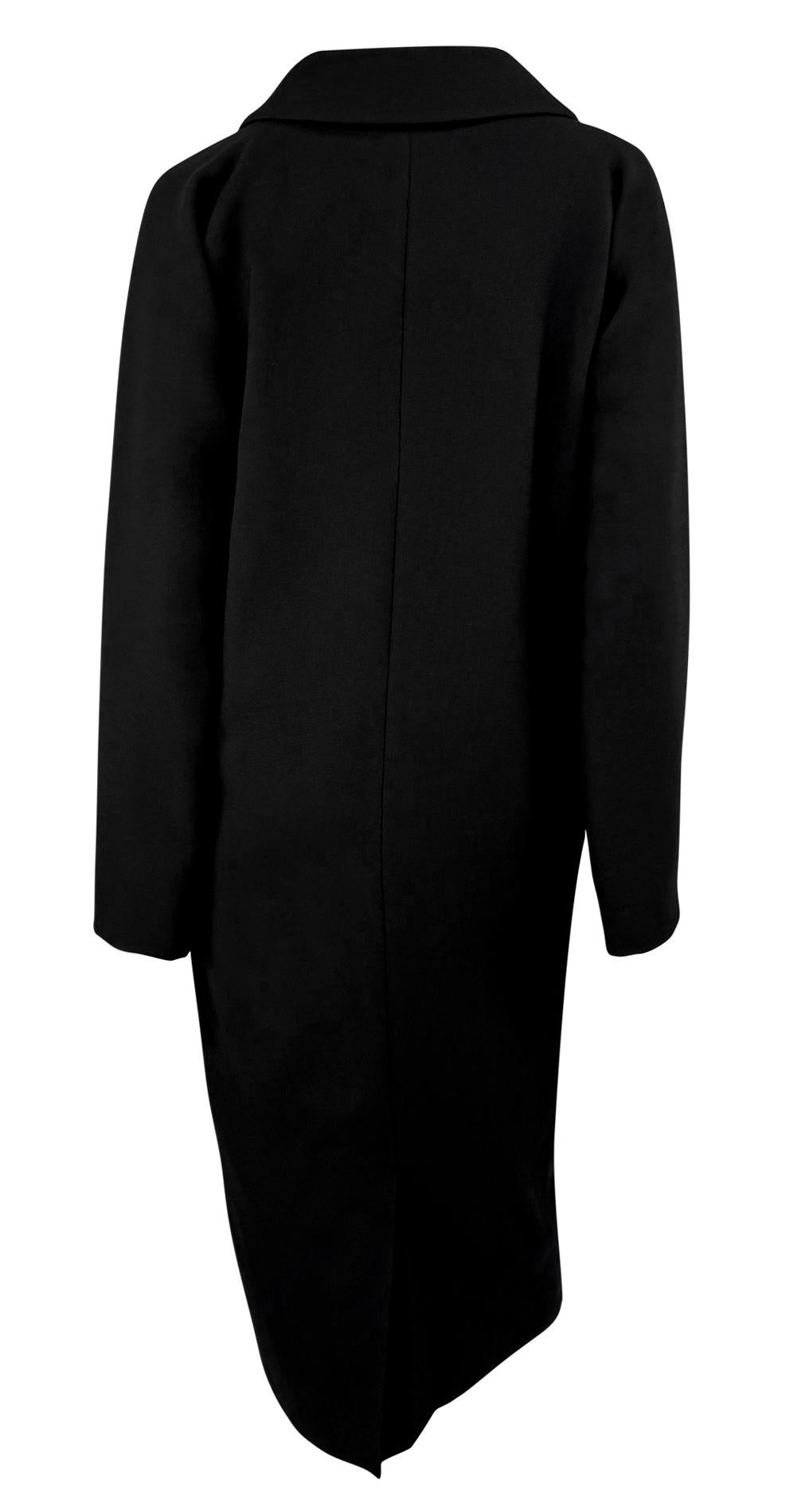 F/W 1998 Dolce & Gabbana Runway Oversized Black Wool Over Coat - RealList