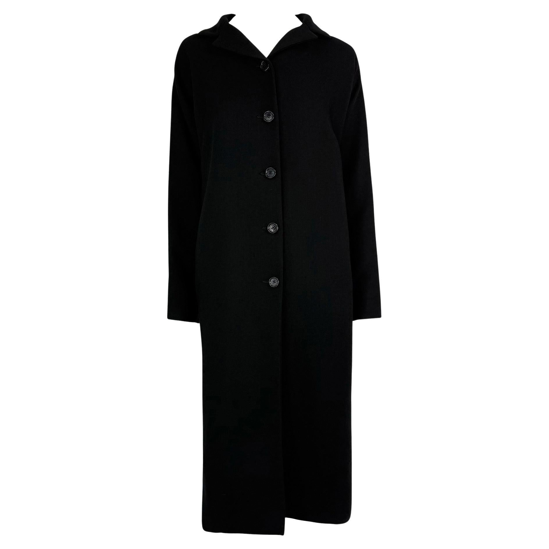 F/W 1998 Dolce & Gabbana Runway Oversized Black Wool Over Coat - RealList