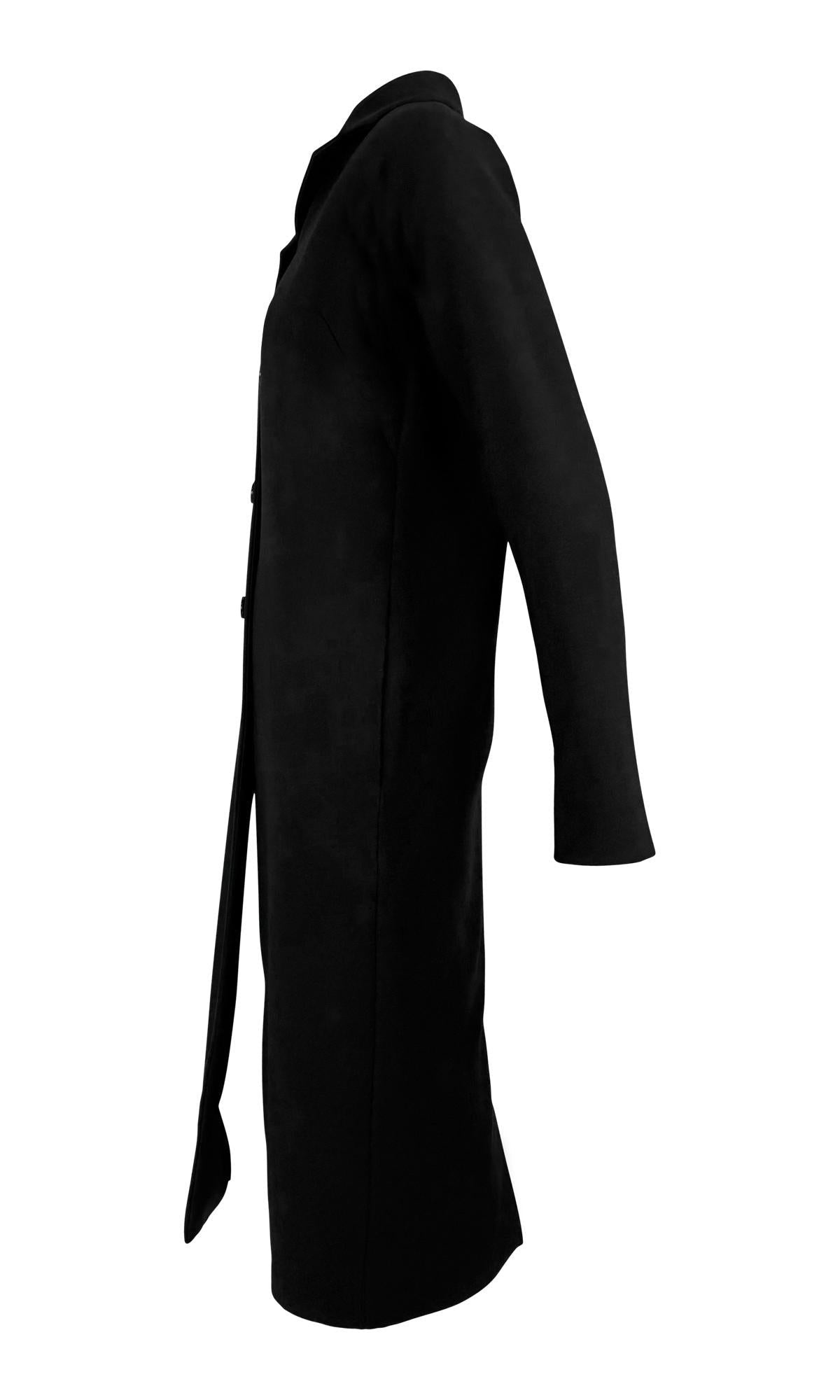 F/W 1998 Dolce & Gabbana Runway Oversized Black Wool Over Coat - RealList