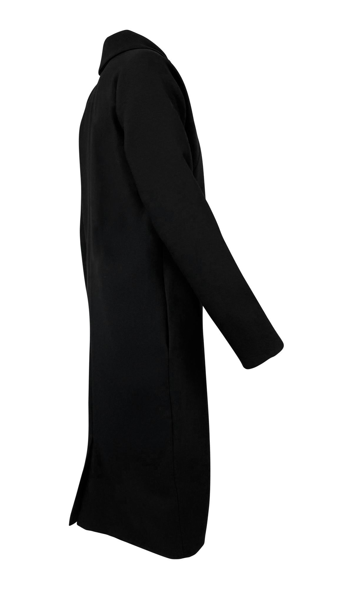 F/W 1998 Dolce & Gabbana Runway Oversized Black Wool Over Coat - RealList