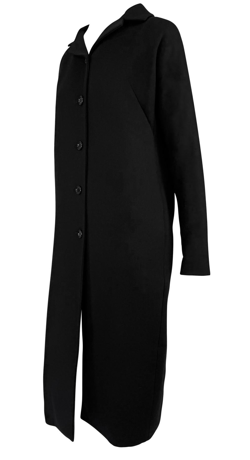 F/W 1998 Dolce & Gabbana Runway Oversized Black Wool Over Coat - RealList