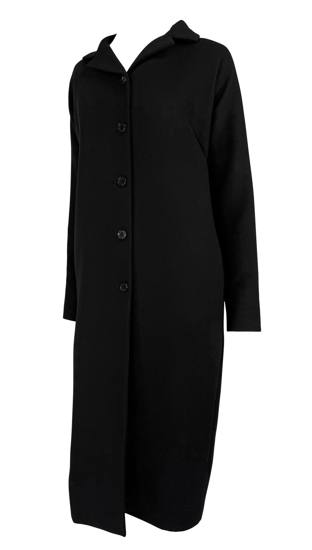 F/W 1998 Dolce & Gabbana Runway Oversized Black Wool Over Coat - RealList