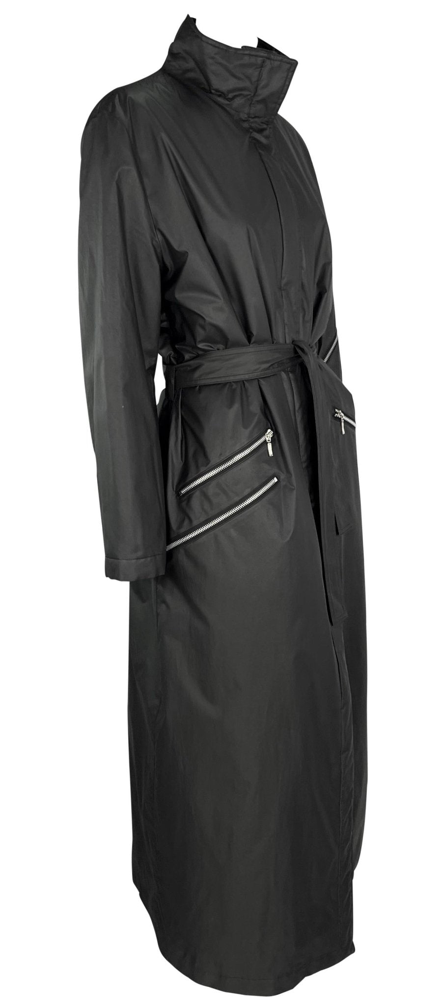 F/W 1998 Gianni Versace by Donatella Multi Zip Belted Full - Length Trench Coat - RealList