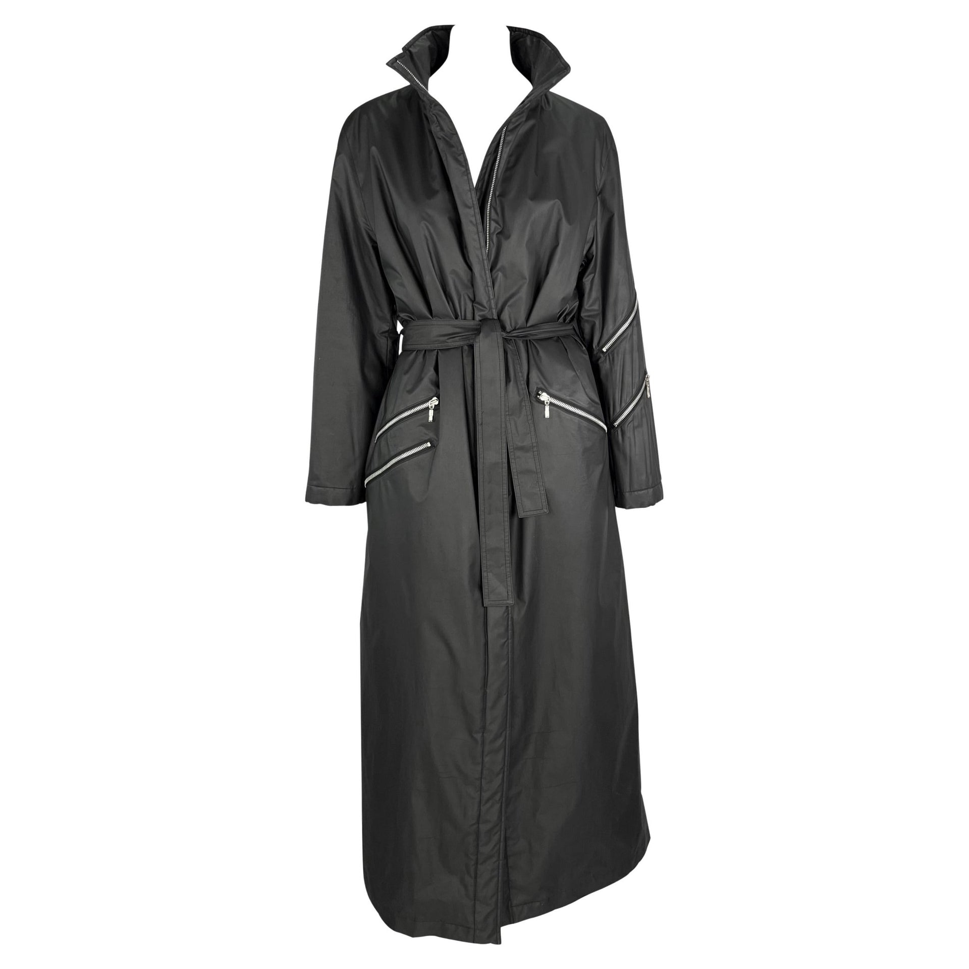 F/W 1998 Gianni Versace by Donatella Multi Zip Belted Full - Length Trench Coat - RealList