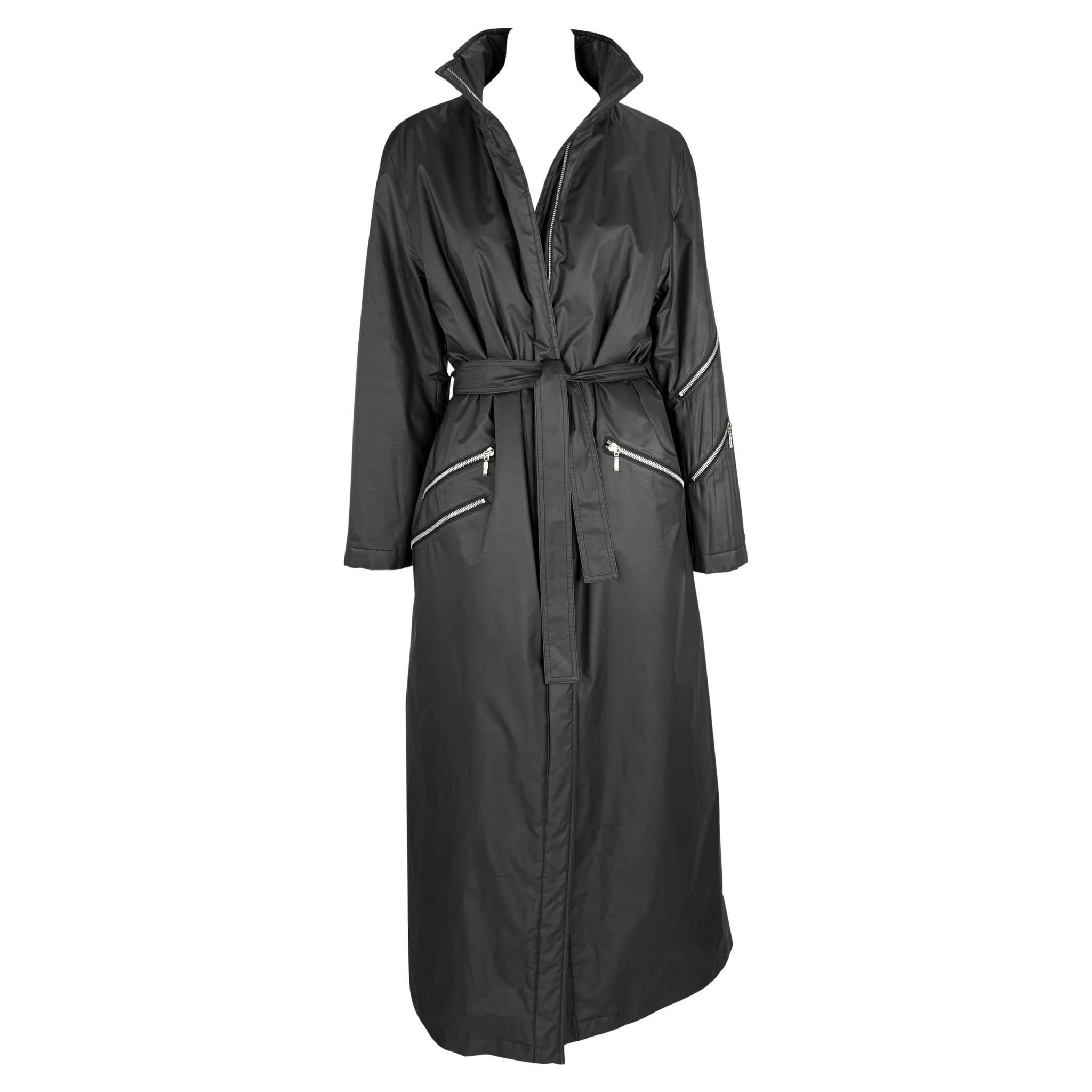 F/W 1998 Gianni Versace by Donatella Multi Zip Belted Full - Length Trench Coat - RealList