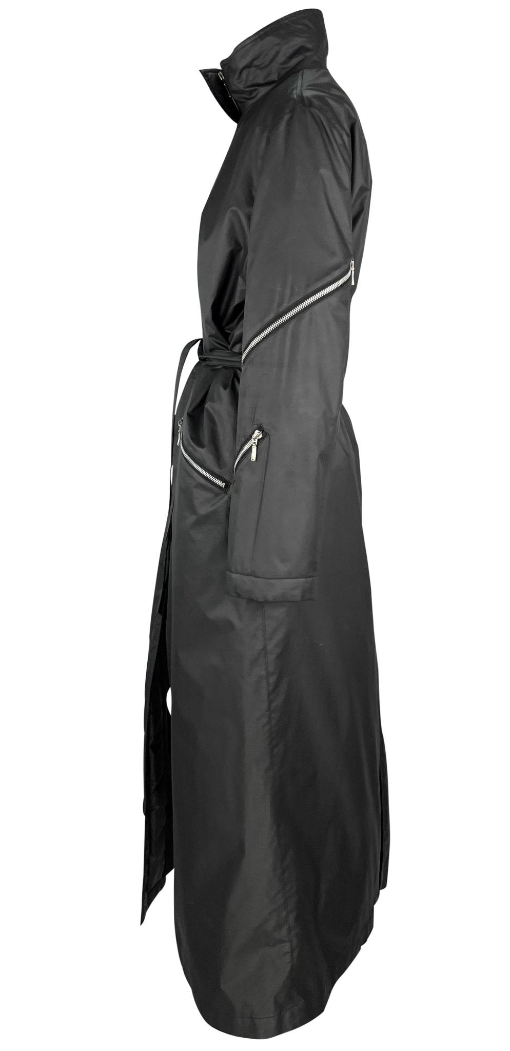F/W 1998 Gianni Versace by Donatella Multi Zip Belted Full - Length Trench Coat - RealList