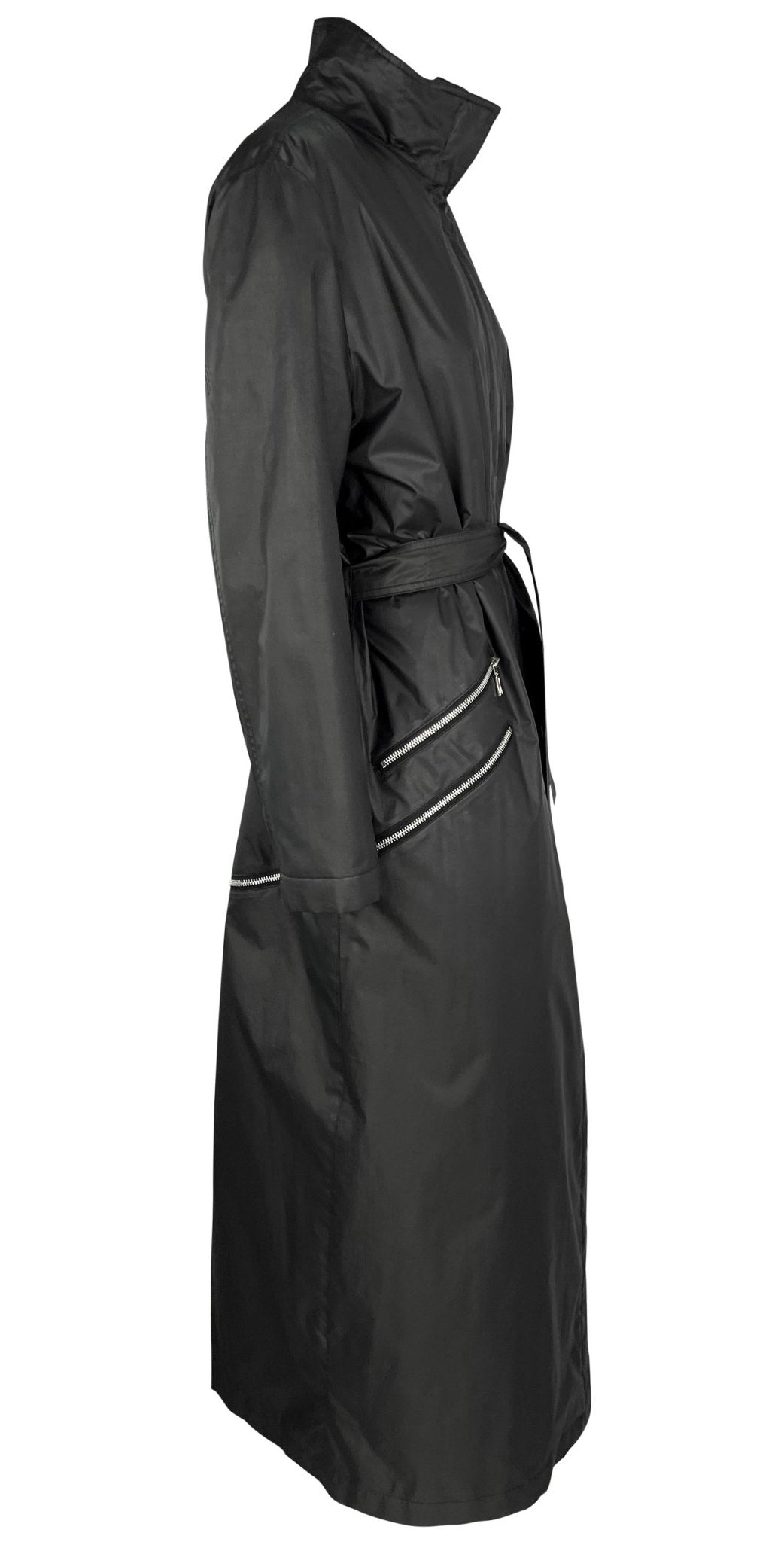 F/W 1998 Gianni Versace by Donatella Multi Zip Belted Full - Length Trench Coat - RealList