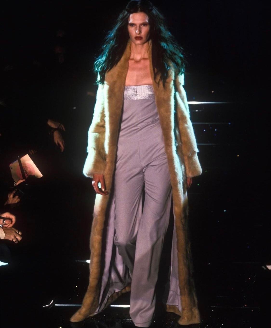 F/W 1998 Gianni Versace by Donatella Studded Wool Runway Ad Jumpsuit - RealList