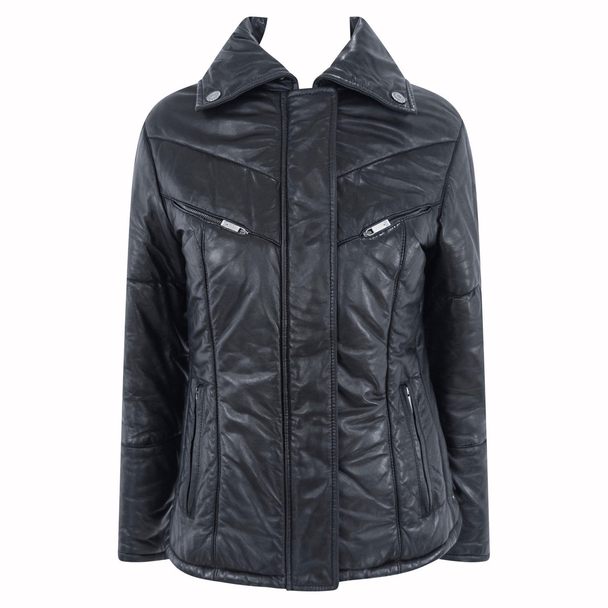 F/W 1998 Gucci by Tom Ford Black Leather Puffer Quilted Moto Jacket - RealList