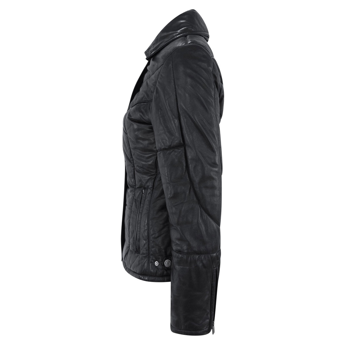 F/W 1998 Gucci by Tom Ford Black Leather Puffer Quilted Moto Jacket - RealList