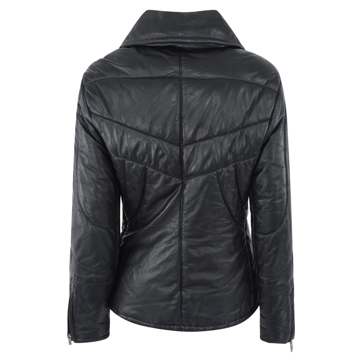F/W 1998 Gucci by Tom Ford Black Leather Puffer Quilted Moto Jacket - RealList