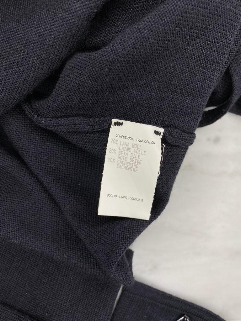 F/W 1998 Gucci by Tom Ford Wraparound Black Wool Blend Cardigan Sweater Top - RealList