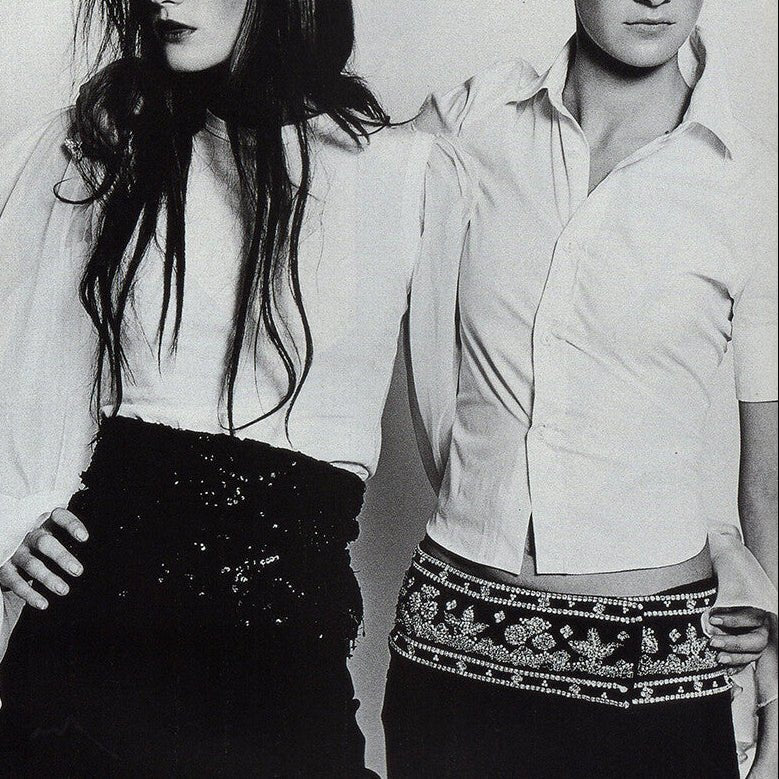 F/W 1999 Dolce & Gabbana Runway Ad Black Silk Rhinestone Beaded Waist Belt - RealList