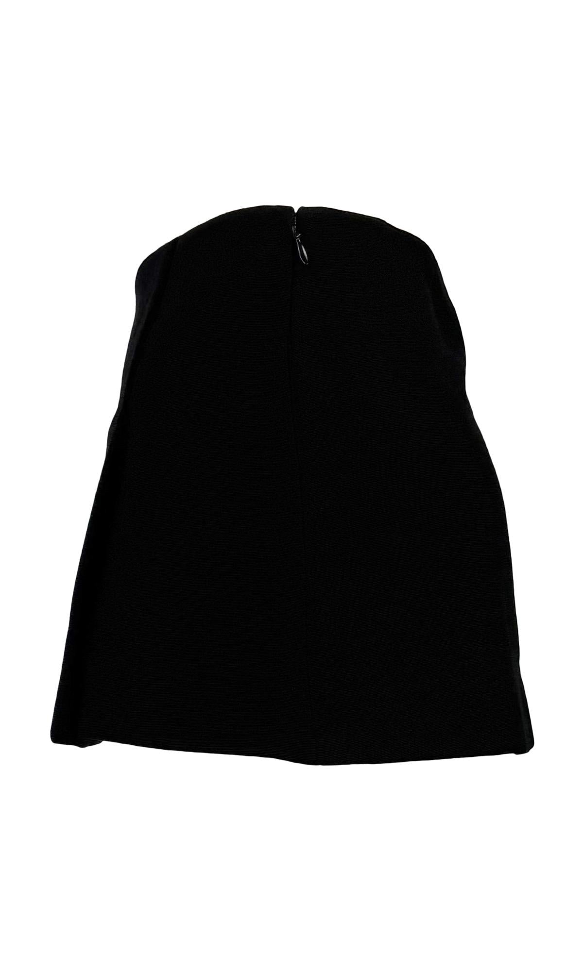 F/W 1999 Dolce & Gabbana Super Mini Cropped Sleeve Black Wool Skirt Suit - RealList