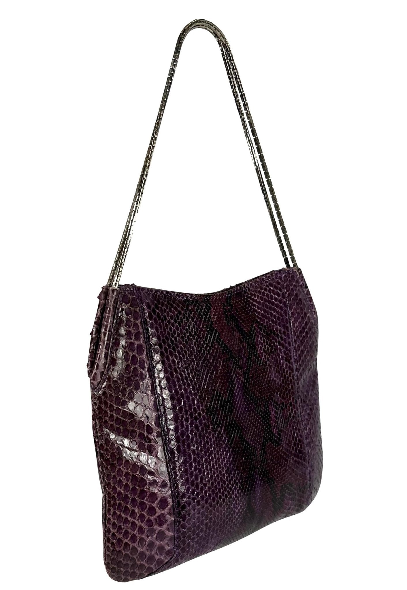 F/W 1999 Gianni Versace by Donatella Purple Python Mini Evening Bag - RealList