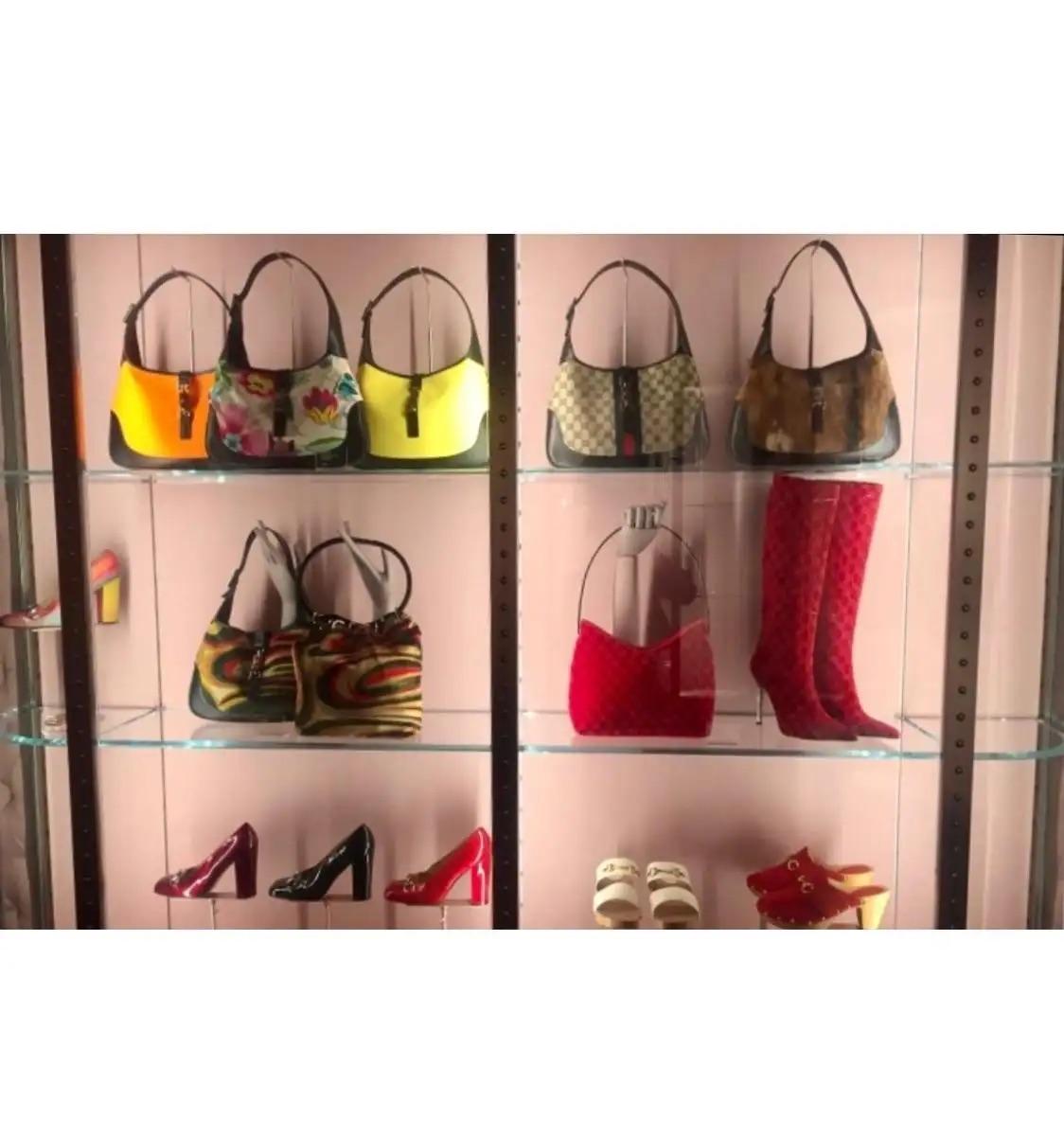 F/W 1999 Gucci by Tom Ford Museum Psychedelic Velvet Acrylic Ring Shoulder Bag - RealList