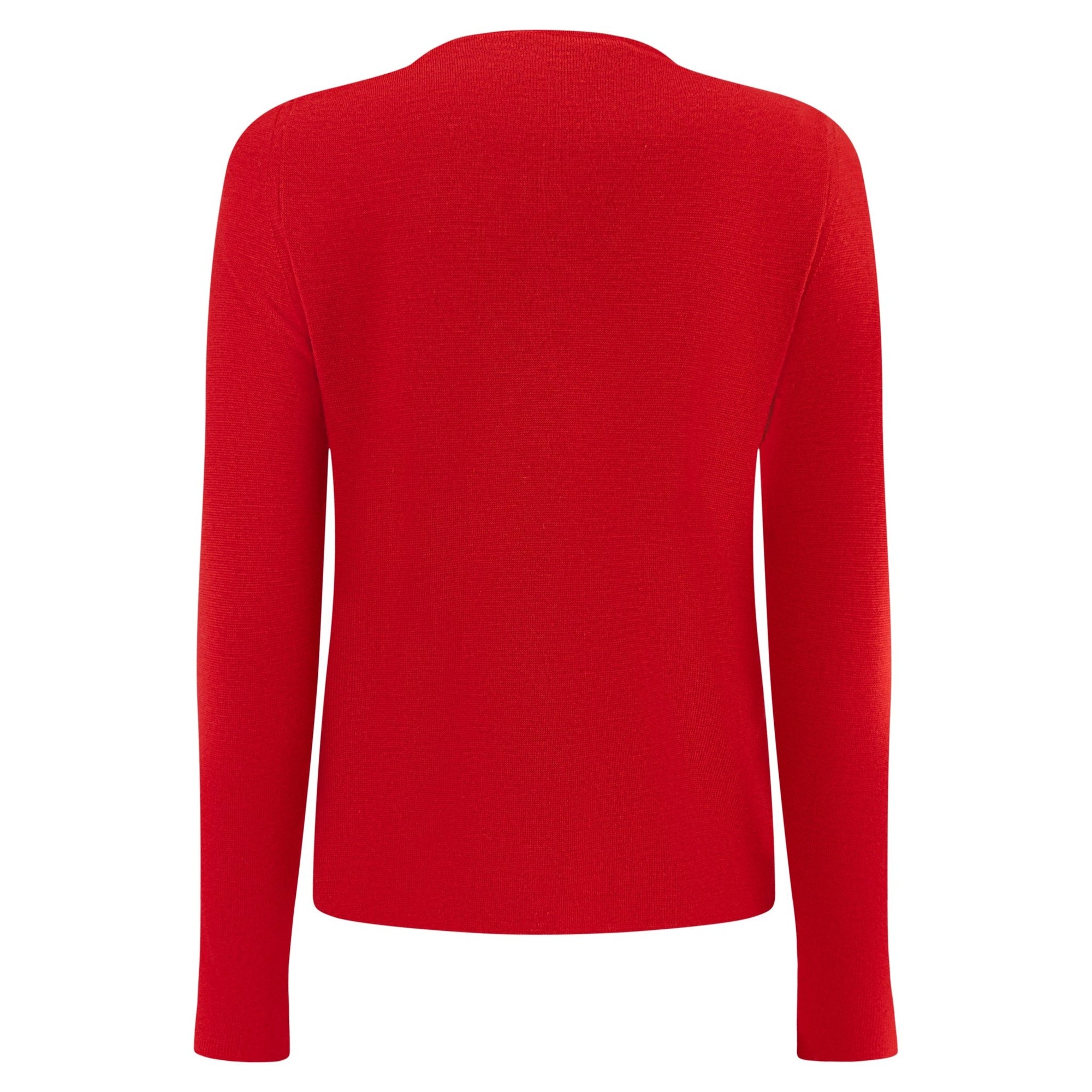 F/W 1999 Gucci by Tom Ford Red Fleece Wool Metal Hook Closure Sweater Top - RealList