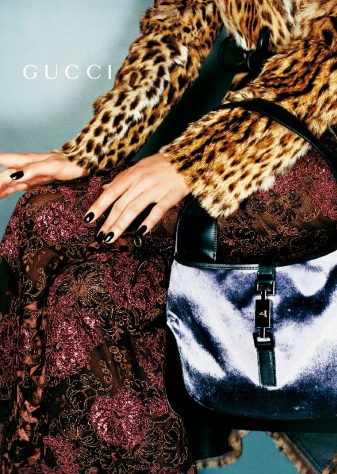 F/W 1999 Gucci by Tom Ford Runway Ad Natural Fur Leather Belted Jacket - RealList