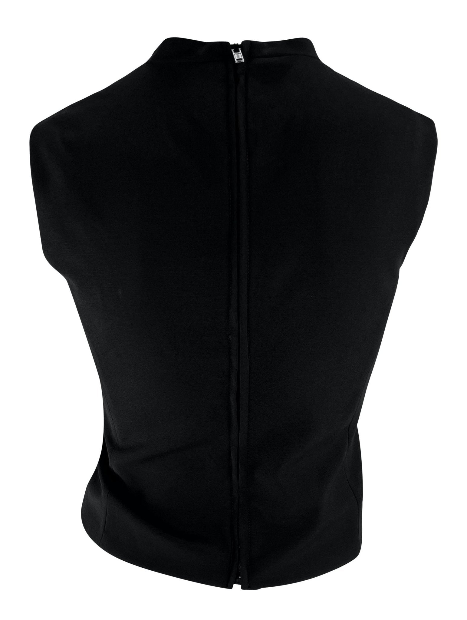 F/W 1999 Gucci by Tom Ford Satin Panel Buckle Front Sleeveless Top Sweater Vest - RealList