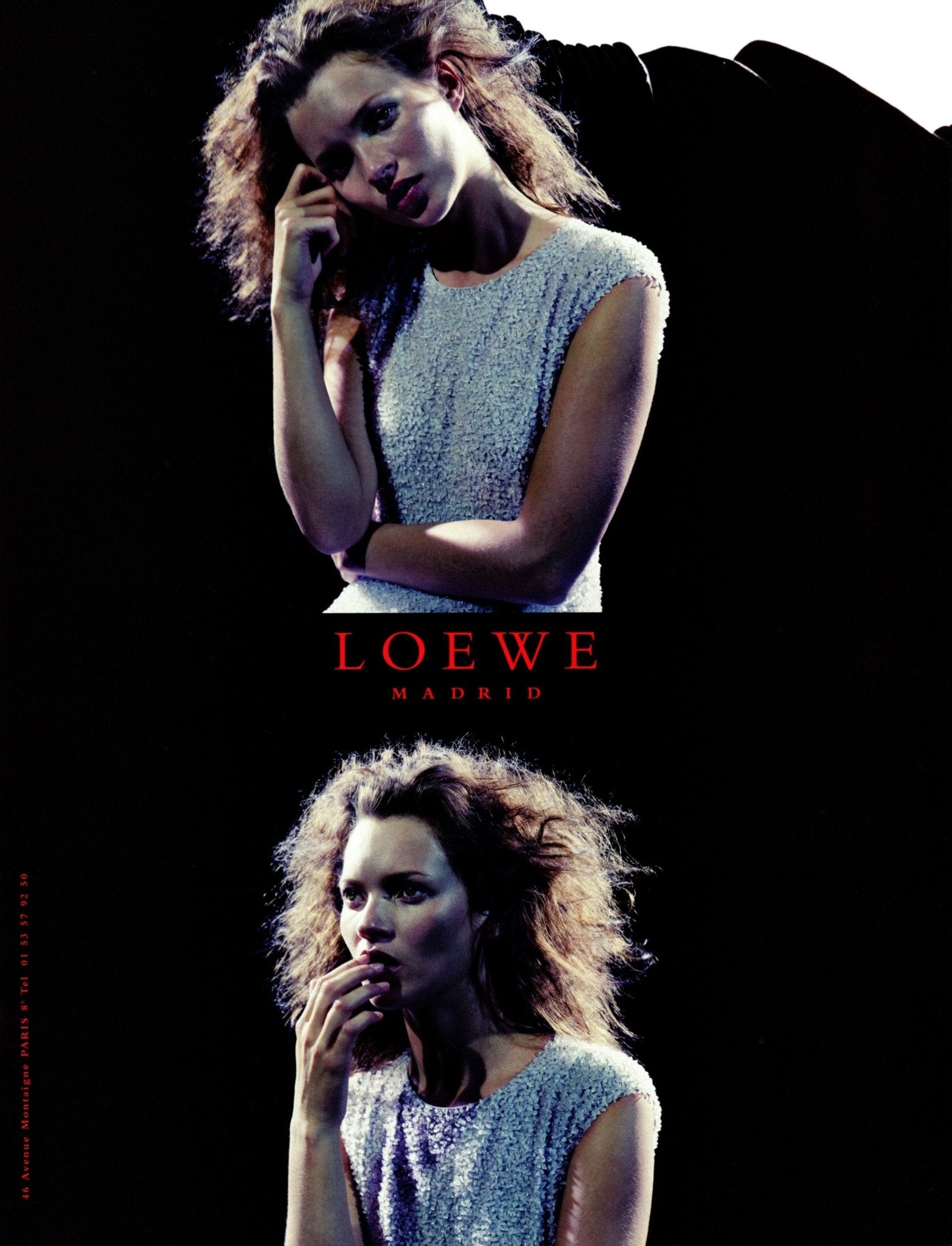F/W 1999 Loewe Runway Green Genuine Peridot Beaded Beige Sleeveless Top - RealList