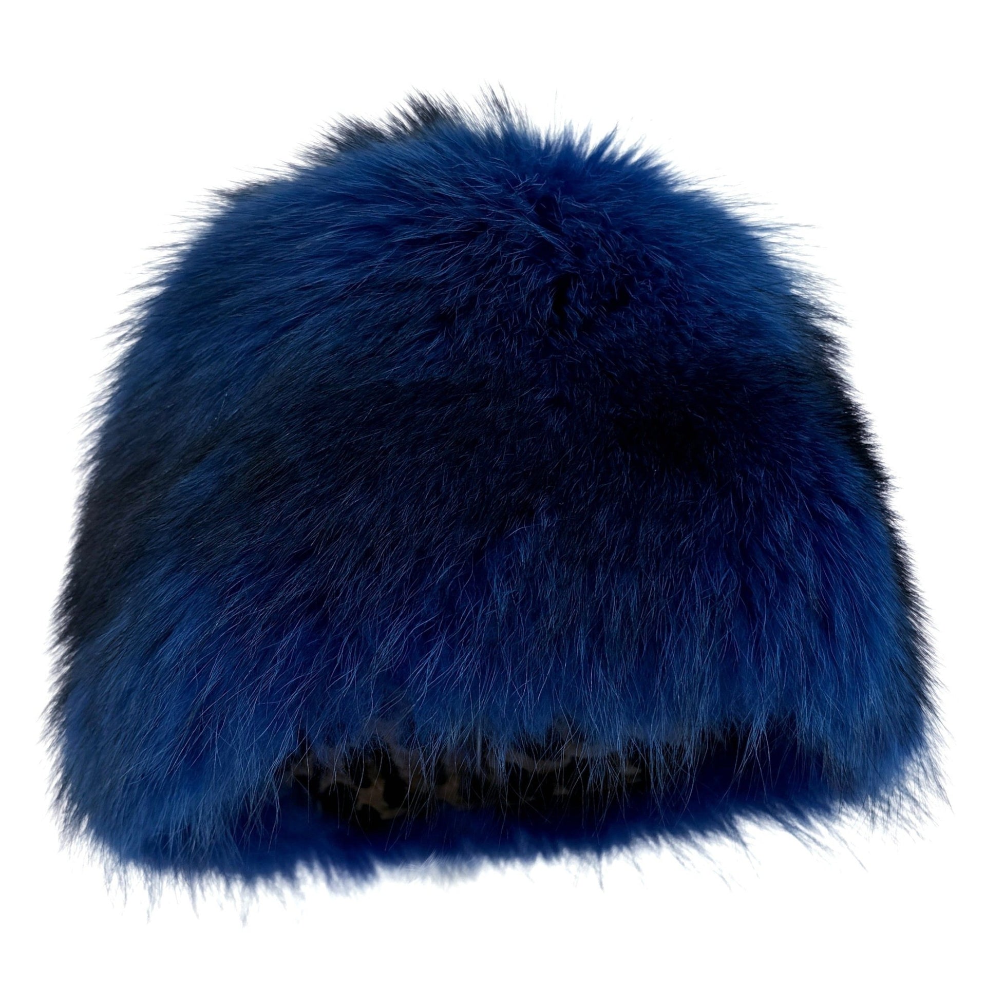 F/W 2000 Dolce & Gabbana Genuine Blue Marmot Fur Oversized Hat - RealList